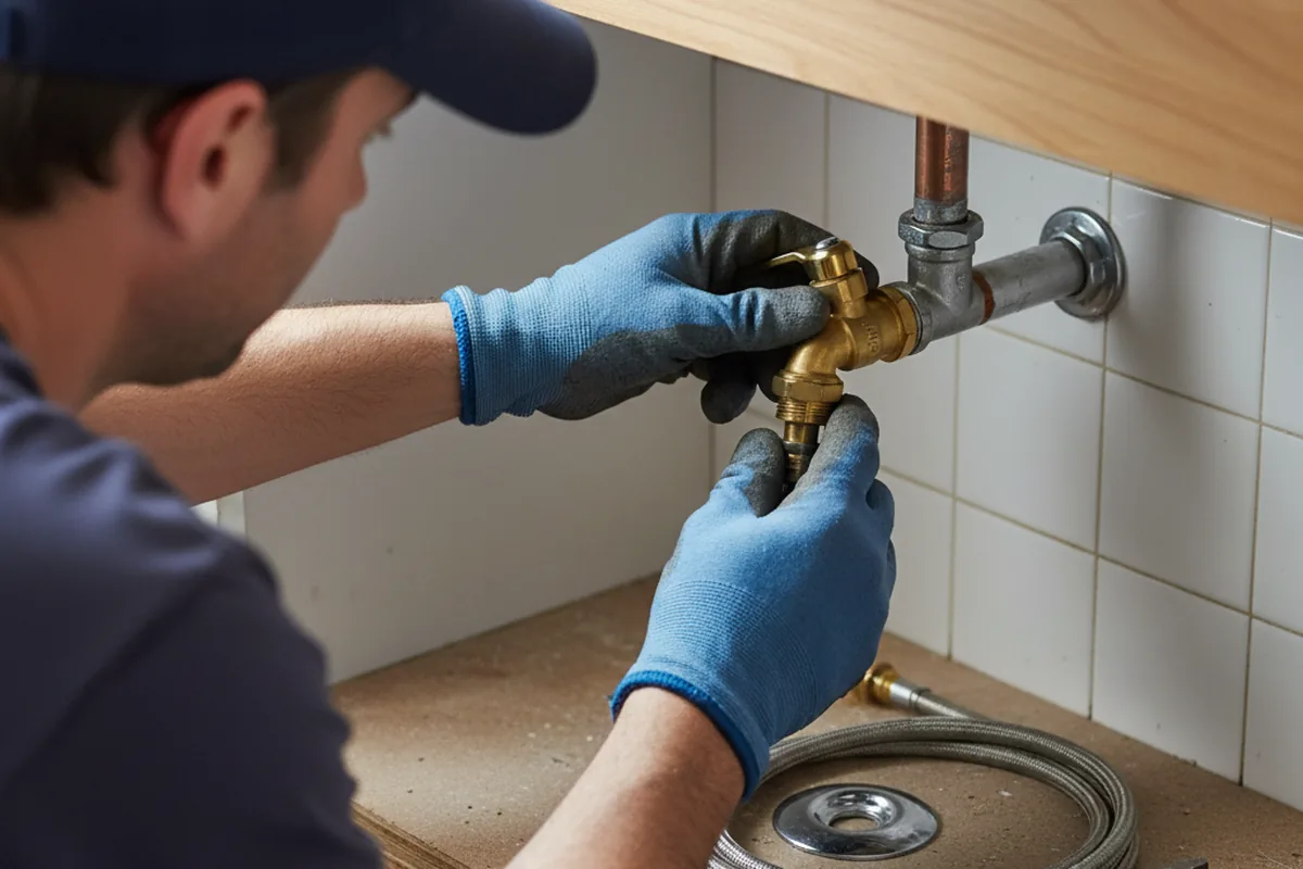 Shutoff valve and fitting work during Emergency Plumbing in Pleasant Plain